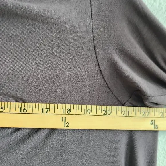 Marcella Small Anthracite Iris Tunic Top Long Sleeve Asymmetrical Edgy Flowy NEW - Picture 5 of 9